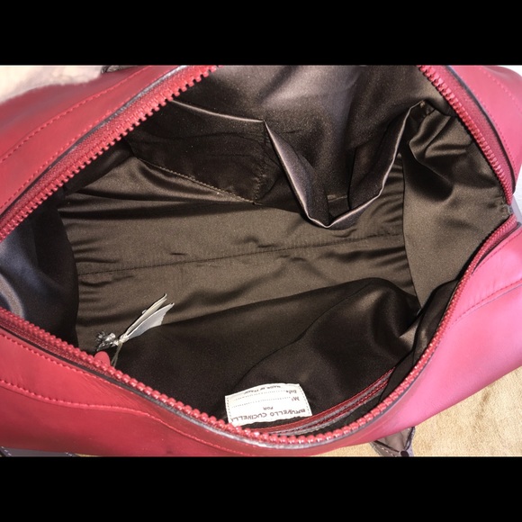 BRUNELLO CUCINELLI Red Taupe Leather Duffel Bag - Picture 5 of 8